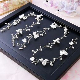 Headpieces Western Wedding Hair Accessories Handmade Flower Pearl Belt Bridal Jewellery Ornament Fashion Hairpin Headdress Headband