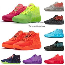 2023Lamelo shoes 2022 Mens Lamelo Ball MB 01 Basketball Shoes Rick And Morty Red Green Galaxy Purple Sky Blue Grey Black Blast JR Queen CityLamelo shoes