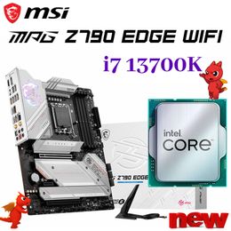 MSI MPG Z790 EDGE WIFI LGA 1700 Motherboard Intel i7 13700K CPU Set Combo Support DDR5 7200MHz 128GB PCI-E 5.0 Mainboard New