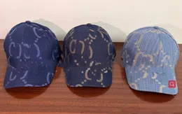 All-Match Letters Slimming Printed Denim Peaked Cap Couple European and American Style Baseball Caps