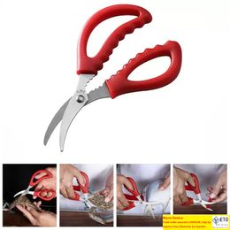 Lobster Fish Shrimp Crab Scissors Shrimp Seafood Shells Scissors Stainless Steel Sharp Seafood Shears Kitchen Shears Tools