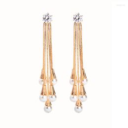 Dangle Earrings Mother's Day Special Offer Senior Custom Alloy Tassels Drop Imitation Pearls Fashion Jewellery Accessory