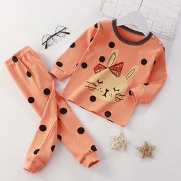 Pyjamas Girls Boys Toddler Soft Pyjamas Toddler Cartoon Prints Long Sleeve Kid Sleepwear Sets 3 Month Clothe Kids Clothes Teen Girls 230310