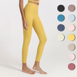 Yoga Pants with Logo Female Fitness Sports Foot Pants Running Nude Feeling Sweatpants High Waist Tights Training Trousers Slim-fit Ninth Pants Cropped Jeans BC469