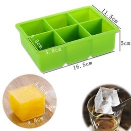Ice Cream Tools Ice Tray Mould Giant Jumbo Large Food Grade Silicone Ice Cube Square Tray Mould DIY Ice Maker Ice Cube Tray Z0308