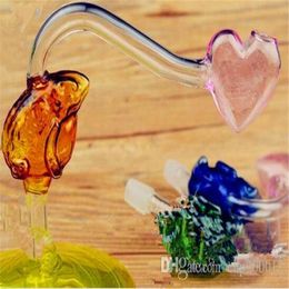 Hookah accessories frog heart pot Wholesale Glass bongs Oil Burner Glass Water Pipe Oil Rigs Smoking, Oil.