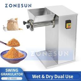 ZONESUN Industrial Equipment Swing Granulator Flour Grains Stainless Steel Sieving Machine Pretreatment for Production ZS-YK60