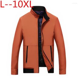 Men's Down 10XL 8XL 6XL 5XL Plus 4XL Men Warm Causal Parkas Cotton Banded Collar Winter Jacket Male Padded Overcoat Outerwear