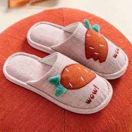 Slippers 2023 Women Home Shoes Casual Ladies Carrot Cute Cartoon Couple Flats Indoor Comfort Woman Comfortable Autumn