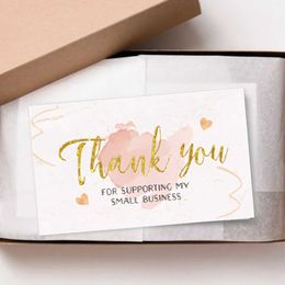 Gift Cards 30 Pcspack Thank you Card Foil Gold Card Thank you For your Supporting my Small Business Card Small Shop Gift Decorative Card Z0310