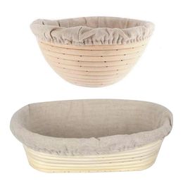 Storage Baskets Natural Rattan Fermentation Basket Country Bread Baguette Dough Mass Proofing Tasting Proving Wicker Baskets Kitchen Supplies 230310