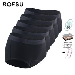 Women's Panties 5 PcsLot Menstrual Period Modal Cotton Panties For Women Heavy Absorbent Underwear Female Lingerie Stretch Soft Delicate Briefs 230310