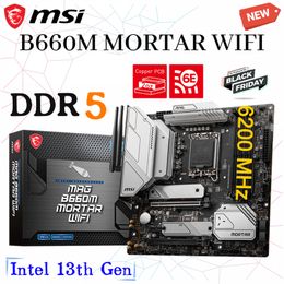 LGA 1700 MSI MAG B660M MORTAR WIFI Motherboard Intel B660 Supports 12th Gen CPU DDR5 128GB 6200MHz Memory Wifi 6E Mainboard New