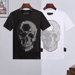 fashion mens designer t shirt high quality womens letter print short sleeve round neck cotton tees polo rhinestone skull men tshirts size m3xl #shopee91