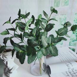 Decorative Flowers False Mexican Mint Leaves Home Garden Decorate Artificial Plants Bonsai Magnolia Kudzu