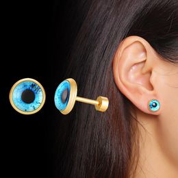 Dangle Earrings Modyle Evil Blue Eye Spiritual Protection Round For Women Stainless Steel Turkish Brincos Jewellery & Chandelier