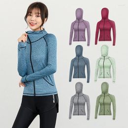 Women's Jackets Long Sleeve Sports Jacket Women Zip Fitness Yoga Shirt Winter Warm Gym Top Activewear Running Coats Workout Clothes