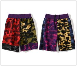 Men's Shorts Mens Designer Women Swim Embroidered Cotton Terry Luminous Spot Camouflage Red Blue and Purple Colorreflective Gym Swimming Inaka A8