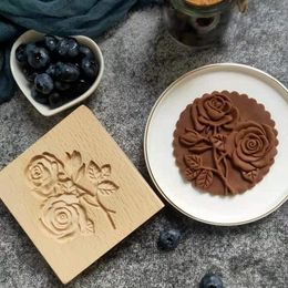 Baking Moulds Wooden Mold Cookie Tools Home Kitchen Accessories Pastry Molds Bakeware Flower Chocolate Biscuit Embosser