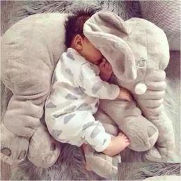 Stuffed Plush Animals One Piece Cute 5 Colours Elephant Toy With Long Nose Pillows Pp Cotton Baby Cushions Soft Elephants Toys 60Cm Dhpnw