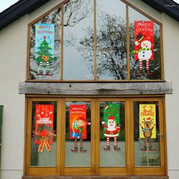 Christmas Decorations Celebrating Door Hanging Flag Santa Snowman Elk Cloth Banner Ornaments Durable Party Household Show Window Decor