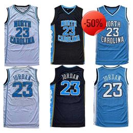 Men Basketball Jerseys Ncaa North Carolina Tar Heels 23 Michael Ed Jersey Unc College Man Black White Blue