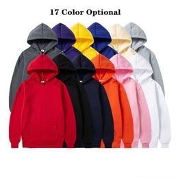 Mens Hoodies Sweatshirts Men Women Solid Colour Black Red White Grey Pink Pullover Fleece Fashion Brand Autumn Winter Casual Male Tops 230310