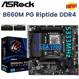 ASROCK B660M PG Riptide DDR4 Motherboard Intel B660 PCIe 4.0 M.2 D4 128GB Support 12th Gen LGA 1700 CPU GAMING M-ATX Desktop New