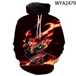 Men's Hoodies 2023 Wild Hoodie Street Shoot Kimetsu No Yaiba 3D Printed Men And Women Autumn Winter Cool Trend High-quality Jacket