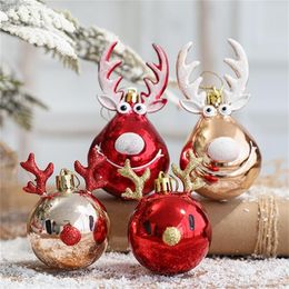 Party Decoration 2pcs Christmas Balls Ornaments Bauble Pendant Elk Design Hanging Mall Home Props For Tree Decorations 2023