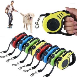Dog Collars 3M/5M Retractable Leash Durable Automatic Flexible Dogs Puppy Cat Traction Rope Belt For Small Medium Pet Products