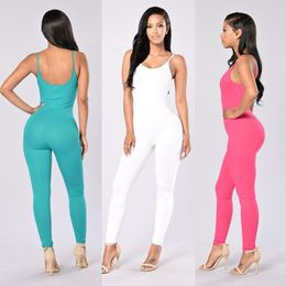 Women's Jumpsuits Rompers Women Sexy Jumpsuit Summer Camis Rompers Bodycon Skinny Bodysuit Pencil Pants Playsuit Overalls Women Streetwear Jumpsuits 230310