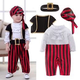 Theme Costume Umorden Pirate Captain Costume for Baby Boy Toddler Halloween Christmas Birthday Party Cosplay Fancy Dress 230310