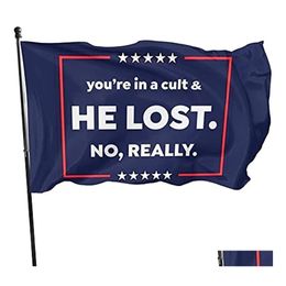 Banner Flags American Anti Trump Youre In A Ct And He Lost No Really Garden Flag For Outdoor House Porch Welcome Holiday Decoration RRA