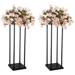 decoration Tall Black Wedding Flowers Stands for Floral Arrangement Metal FlowerStand for Wedding Table Centerpieces Party Event imake647