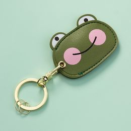 Key Rings Cartoon Animal Card Holders With Keychain Kawaii Car Accessories ID Protection Cover IC Elevator Bus Card Valentines