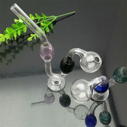 Smoking Pipes Europe and Americaglass pipe bubbler smoking pipe water Glass bong Colour double bubble base snake pot
