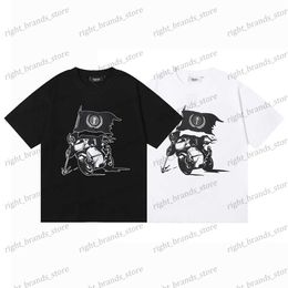 Men's T-Shirts Summer new Trapstar evil spirit knight flag print casual short sleeve T-shirt for men and women T230311