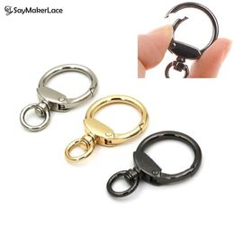 Key Rings 5Pcs Metal Clamp Carabiner Spring Style Keychains Rotating Keychains Lobster Lock Clip Buckle DIY Luggage/Clothing/Accessories R230311