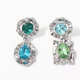 Stud Earrings European And American Designers Create Fashion Trends Exaggerated Large Stone Jewelry For Woman 2023 Trend