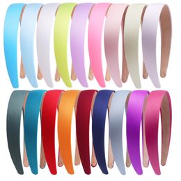 16063 Candy Colour Hair Clasp For Women Big Girl Satin Hairhoop Hairband Headband Female Hair Accessory