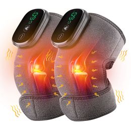 Leg Massagers Thermal Knee Massager Electric Wireless Leg Joint Elbow Heating Vibration Massage Arthritis Therapy Pain Relief Knee Pad Support 230310