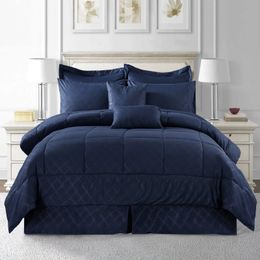 Bedding sets JML 10 Piece Black Comforter Set Luruxy Soft Bed in a Bag Queen Size 230310