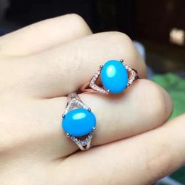 Cluster Rings The GiftFor Your Girl Friend Turquoise Ring 925 Sterling Silver Fine Jewellery Natural And Real