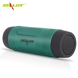 Zealot S1 Wireless Bluetooth Speaker Outdoor Bicycle Rading Speaker Soundbox with LED Light Waterproof Subwoofer Stereo Surround