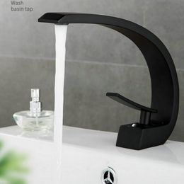 Bathroom Sink Faucets Bath Basin Faucet Brass Chrome Faucet Brush Nickel Sink Mixer Tap Vanity Cold Water Bathroom Vanity Faucets Waterfall 230311