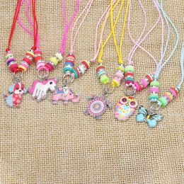 Bracelets Small animal children soft pottery unicorn mermaid butterfly variety woven bracelet