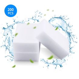 200Pcs White Magic Sponges Cleaning Eraser Multi-Functional Melamine Sponge Melamine Cleaner Cleaning Sponge Mops For Kitchen Office Bathroom Cleaning Sponges