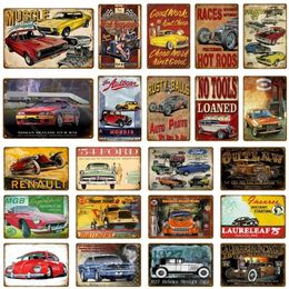 Retro Zone Vintage Metal Sign for Auto Lovers - Cool Garage Decor with Tools, Size 30X20CM w02 - Perfect for Man Cave!