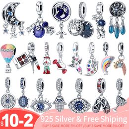 925 silver Fit Pandora Original charms DIY Pendant women Bracelets beads Silver Color Milky Way Starry Sky Charm